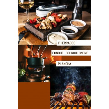 Fondue bourguignonne, Pierrade